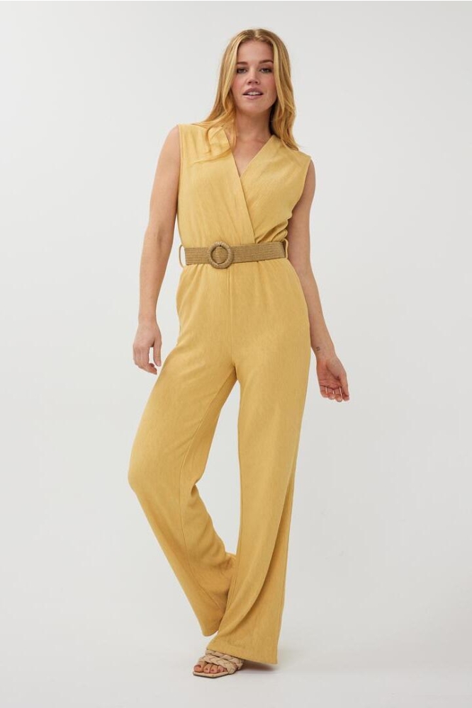 JUMPSUIT FANCY CRINKLE SP25 30018 200 yellow
